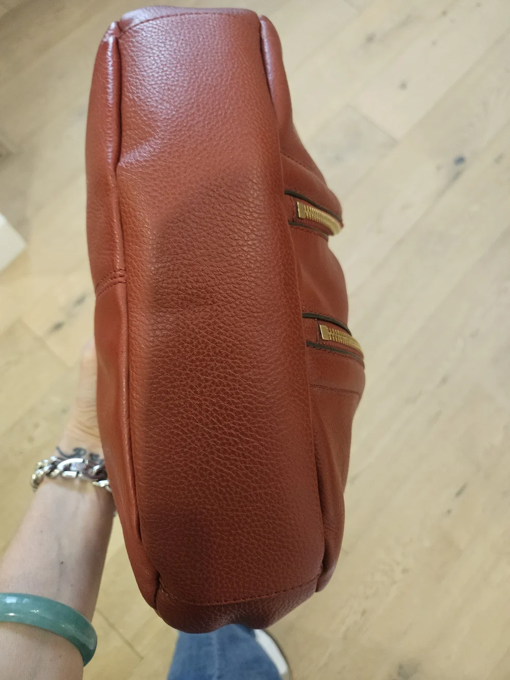 Franco Sarto Red Leather Hobo Shoulder Bag